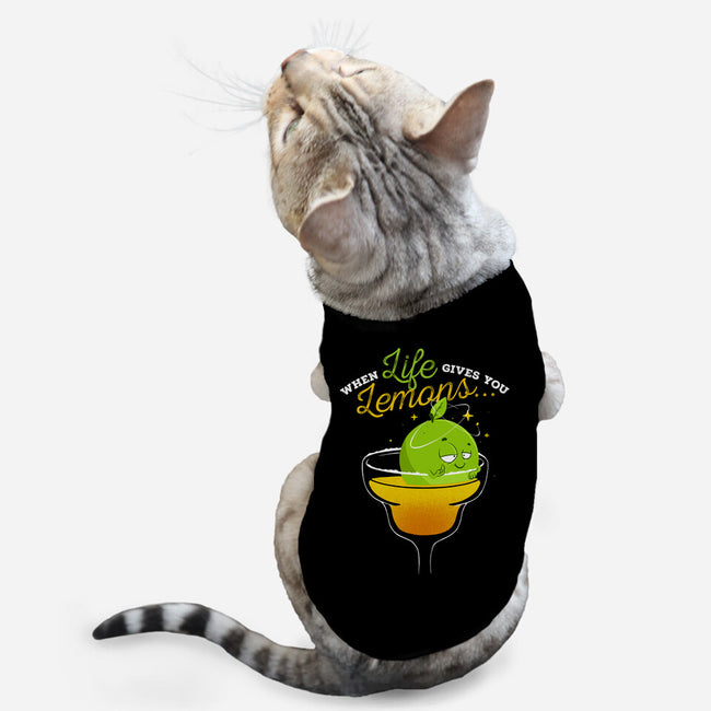 When Life Gives You Lemons-cat basic pet tank-zawitees