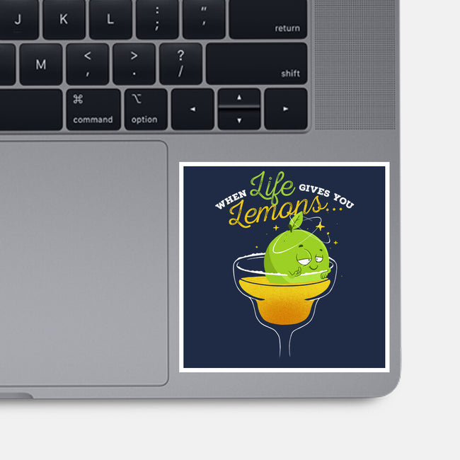 When Life Gives You Lemons-none glossy sticker-zawitees