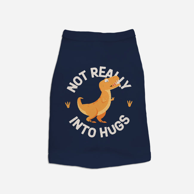 Not Really Into Hugs-dog basic pet tank-zawitees