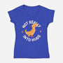 Not Really Into Hugs-womens v-neck tee-zawitees