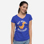 Not Really Into Hugs-womens v-neck tee-zawitees