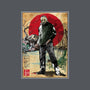 Jason In Japan Woodblock-none removable cover throw pillow-DrMonekers