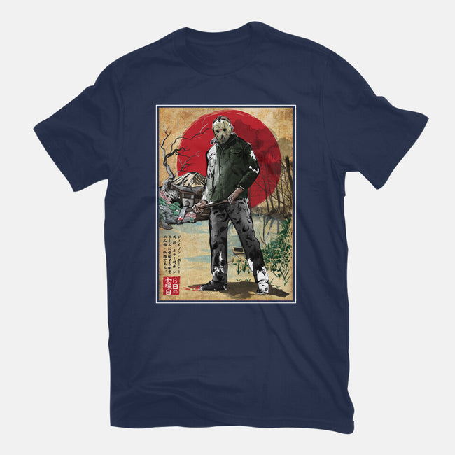 Jason In Japan Woodblock-womens basic tee-DrMonekers