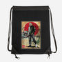 Jason In Japan Woodblock-none drawstring bag-DrMonekers