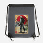 Jason In Japan Woodblock-none drawstring bag-DrMonekers