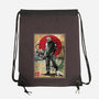 Jason In Japan Woodblock-none drawstring bag-DrMonekers