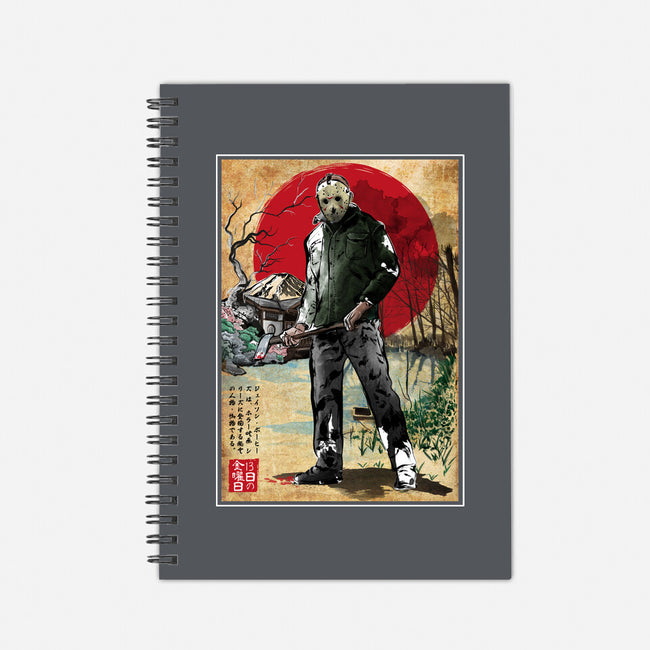 Jason In Japan Woodblock-none dot grid notebook-DrMonekers