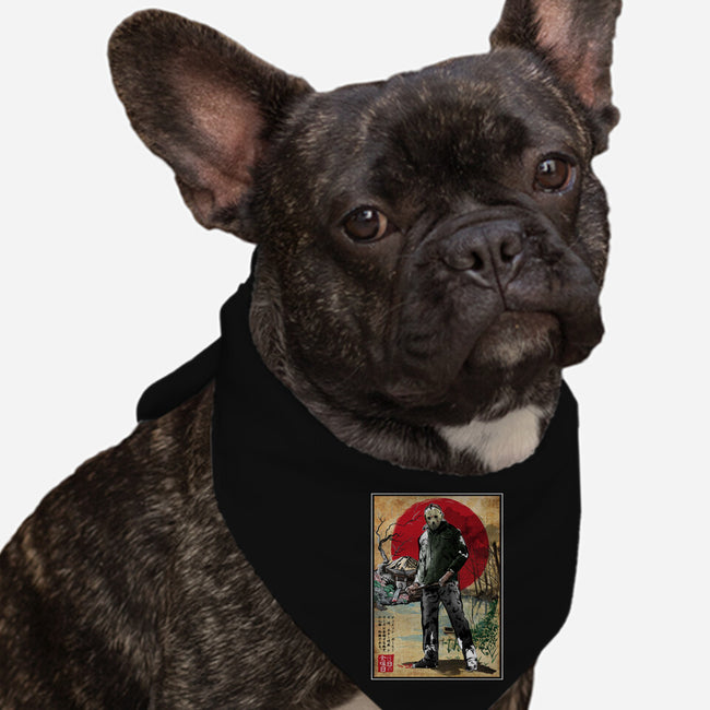 Jason In Japan Woodblock-dog bandana pet collar-DrMonekers