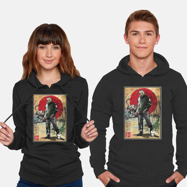 Jason In Japan Woodblock-unisex pullover sweatshirt-DrMonekers