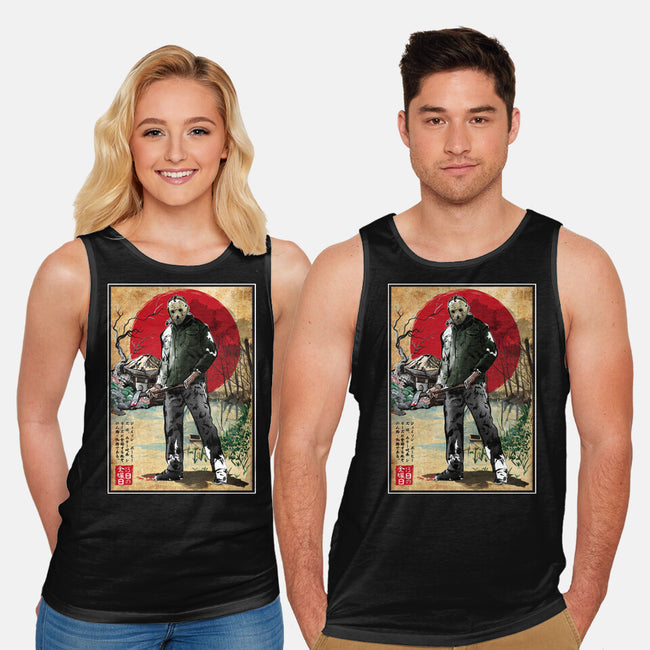 Jason In Japan Woodblock-unisex basic tank-DrMonekers