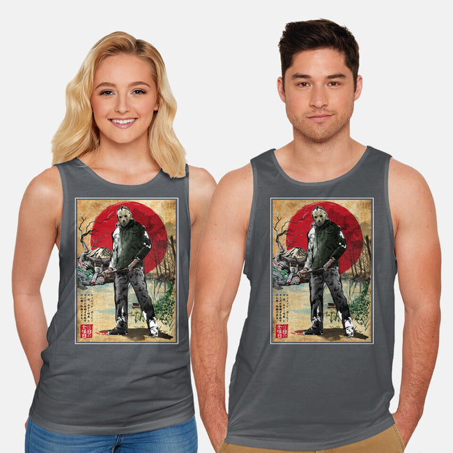 Jason In Japan Woodblock-unisex basic tank-DrMonekers