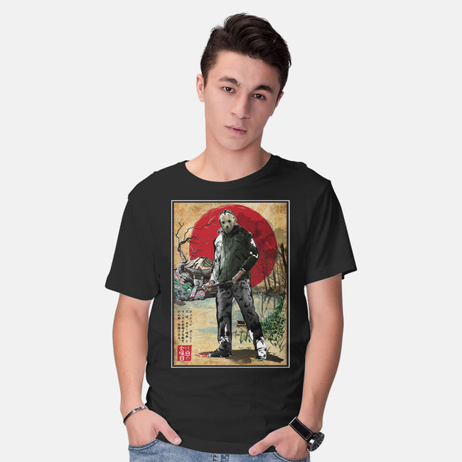 Jason In Japan Woodblock-mens basic tee-DrMonekers