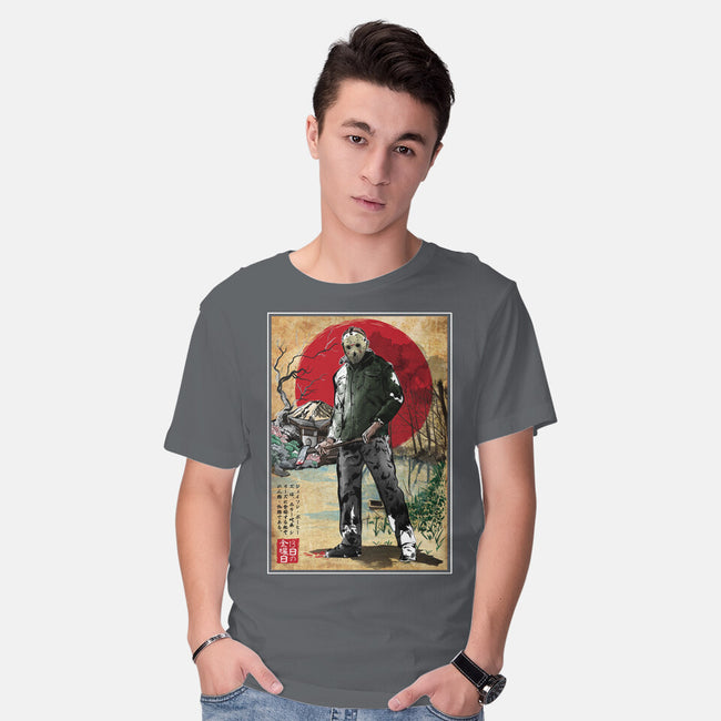 Jason In Japan Woodblock-mens basic tee-DrMonekers