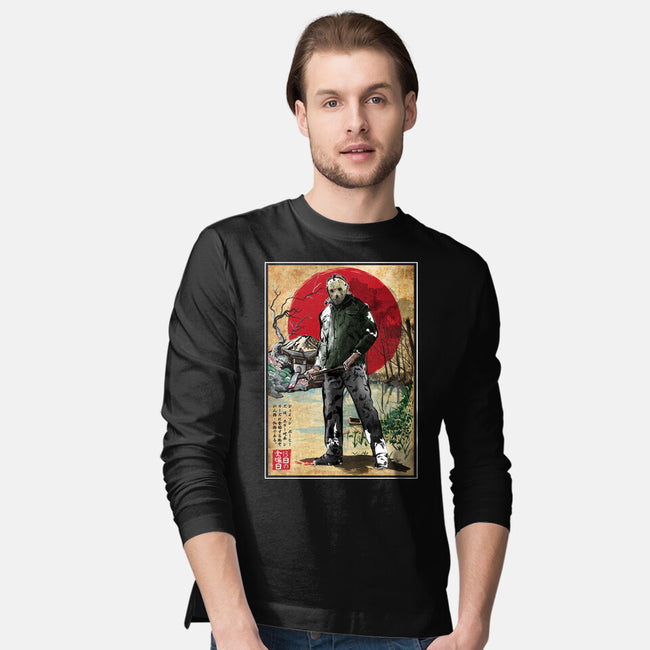 Jason In Japan Woodblock-mens long sleeved tee-DrMonekers