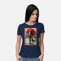 Jason In Japan Woodblock-womens basic tee-DrMonekers