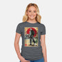 Jason In Japan Woodblock-womens fitted tee-DrMonekers