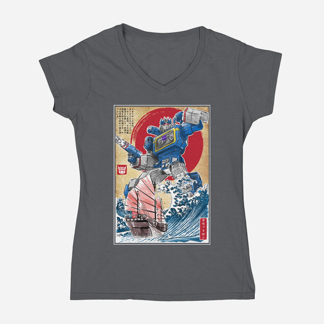 Soundwave In Japan-womens v-neck tee-DrMonekers