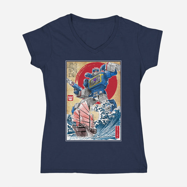 Soundwave In Japan-womens v-neck tee-DrMonekers