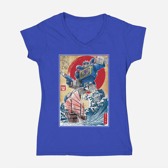 Soundwave In Japan-womens v-neck tee-DrMonekers
