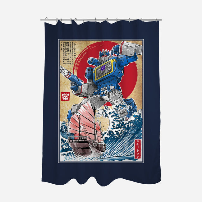 Soundwave In Japan-none polyester shower curtain-DrMonekers