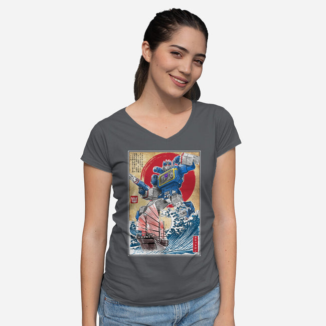 Soundwave In Japan-womens v-neck tee-DrMonekers