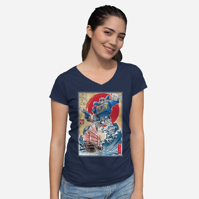 Soundwave In Japan-womens v-neck tee-DrMonekers