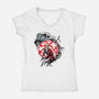 Fullmetal Circle-womens v-neck tee-Fearcheck
