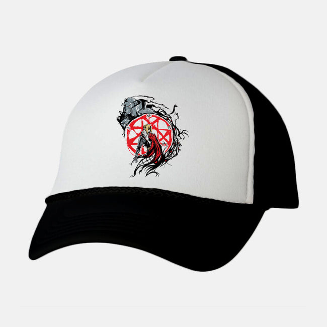 Fullmetal Circle-unisex trucker hat-Fearcheck