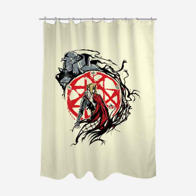 Fullmetal Circle-none polyester shower curtain-Fearcheck
