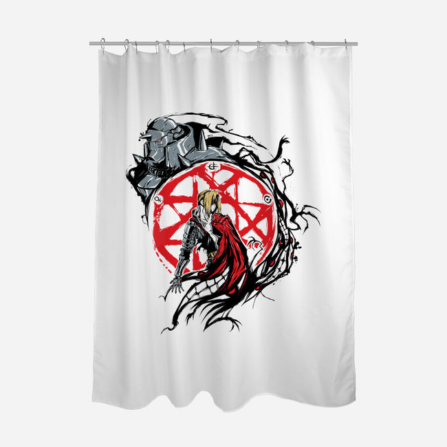 Fullmetal Circle-none polyester shower curtain-Fearcheck