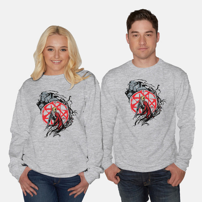 Fullmetal Circle-unisex crew neck sweatshirt-Fearcheck