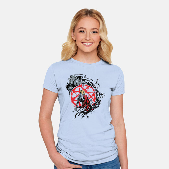 Fullmetal Circle-womens fitted tee-Fearcheck