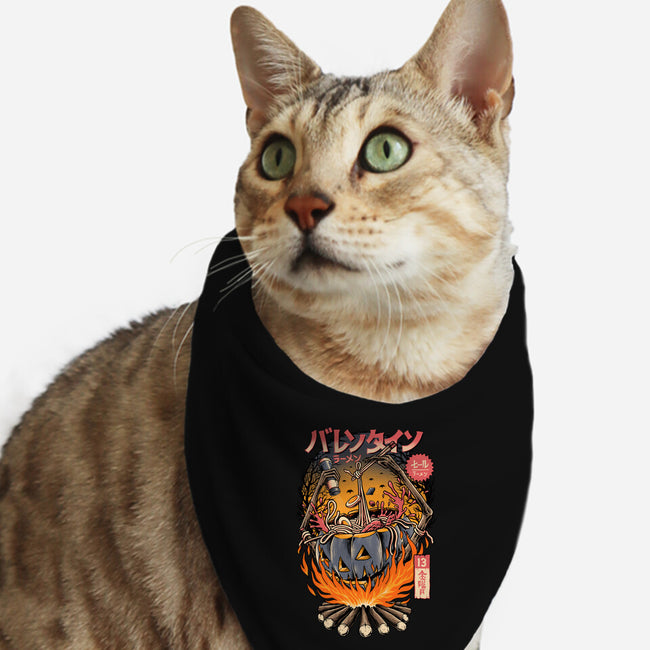 Ramen Spooky-cat bandana pet collar-sober artwerk