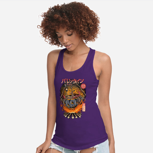 Ramen Spooky-womens racerback tank-sober artwerk