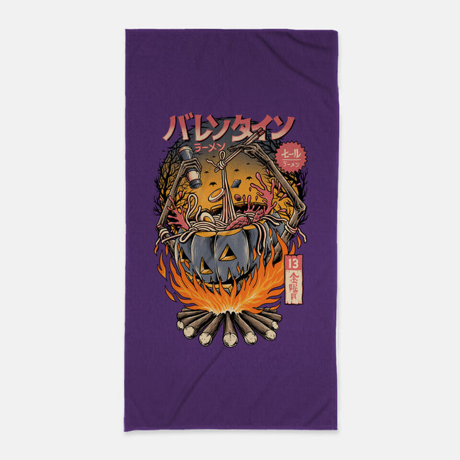 Ramen Spooky-none beach towel-sober artwerk