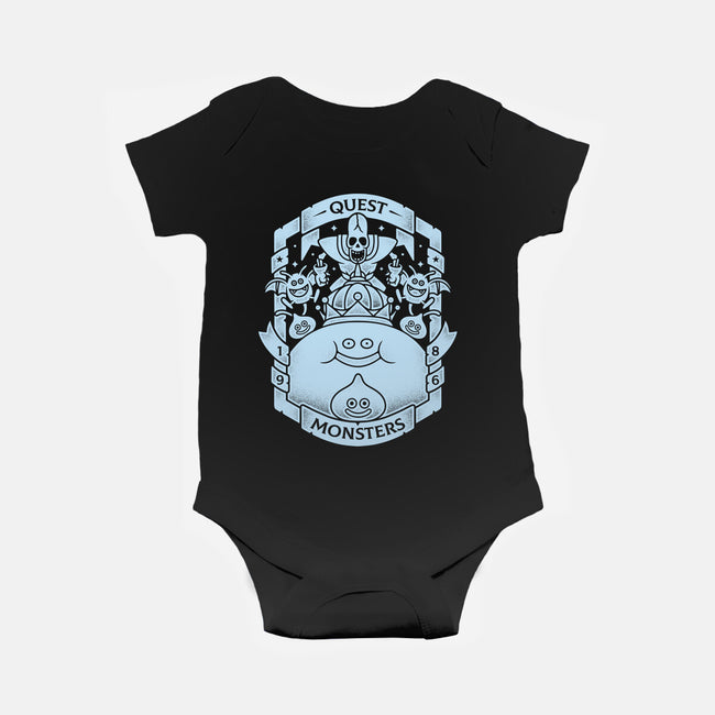 Quest Monsters-baby basic onesie-Alundrart