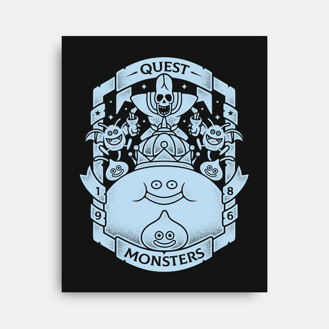 Quest Monsters-none stretched canvas-Alundrart