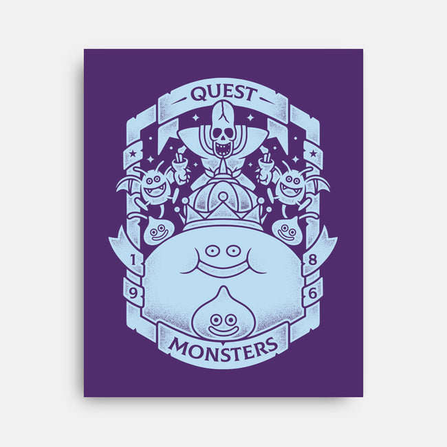 Quest Monsters-none stretched canvas-Alundrart