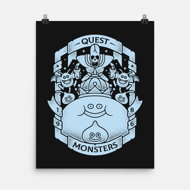 Quest Monsters-none matte poster-Alundrart