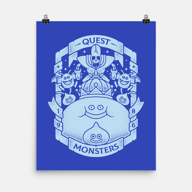 Quest Monsters-none matte poster-Alundrart