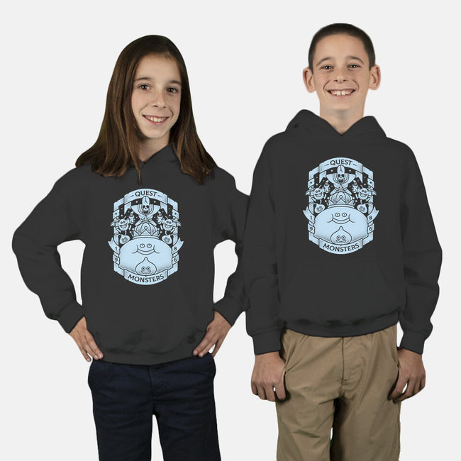 Quest Monsters-youth pullover sweatshirt-Alundrart