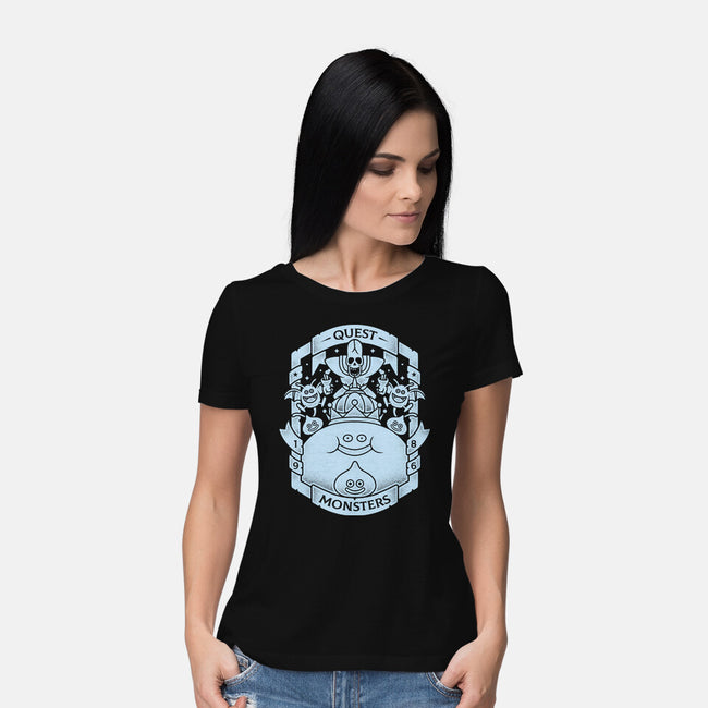 Quest Monsters-womens basic tee-Alundrart
