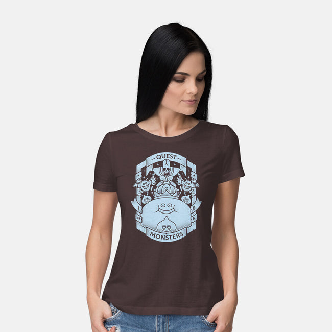 Quest Monsters-womens basic tee-Alundrart