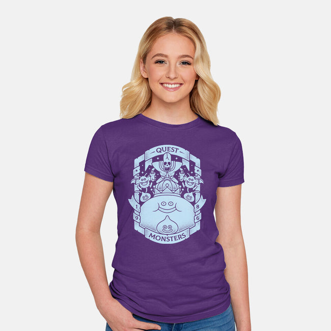 Quest Monsters-womens fitted tee-Alundrart
