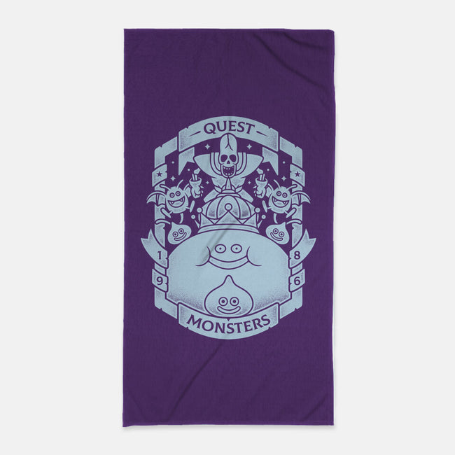 Quest Monsters-none beach towel-Alundrart