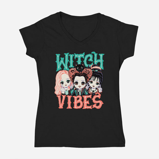 Cute Witch Vibes-womens v-neck tee-momma_gorilla