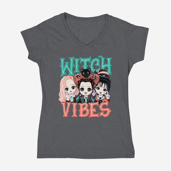 Cute Witch Vibes-womens v-neck tee-momma_gorilla