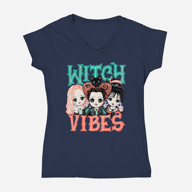 Cute Witch Vibes-womens v-neck tee-momma_gorilla