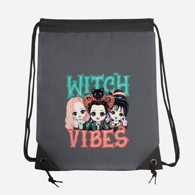 Cute Witch Vibes-none drawstring bag-momma_gorilla