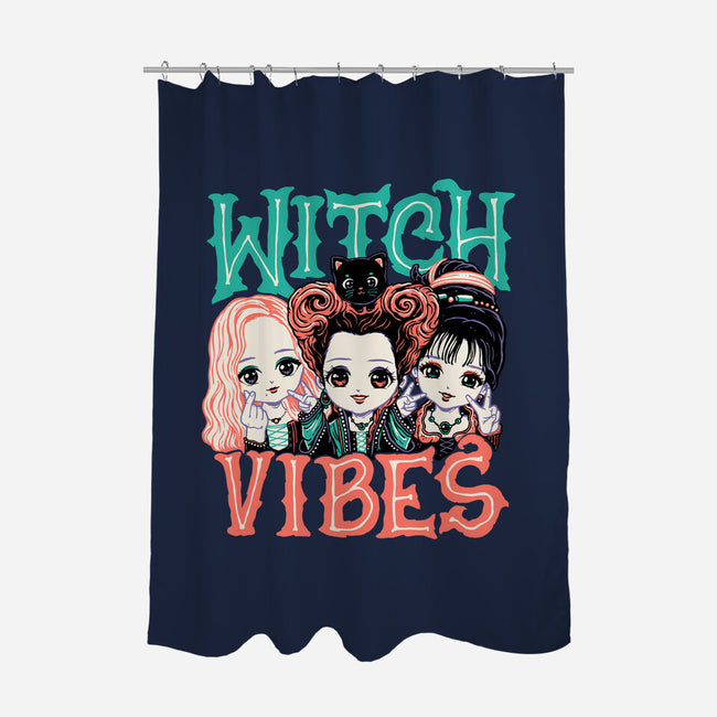 Cute Witch Vibes-none polyester shower curtain-momma_gorilla